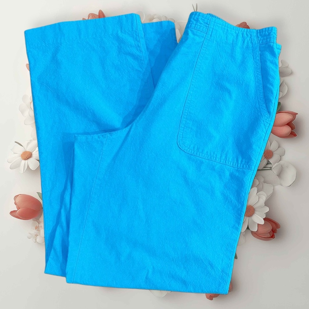 Alfred Dunner Turquoise Cotton Pants
